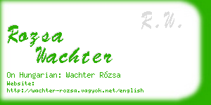 rozsa wachter business card